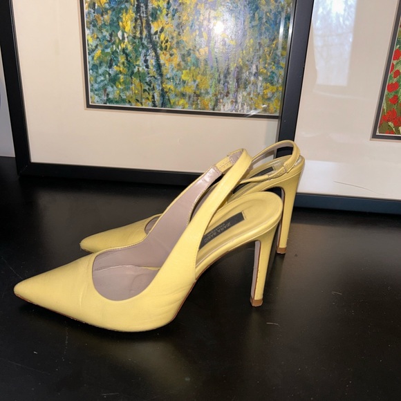 Zara Yellow Sling-backs size 36 - Picture 2 of 4